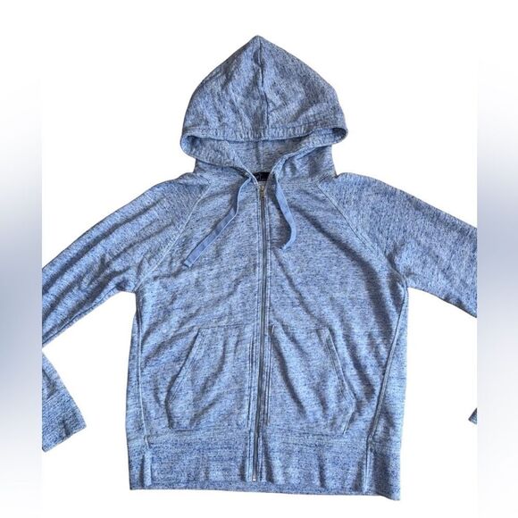 GAP Women's Light Blue Cotten Zip Up Hoodie - Size Large - Picture 2 of 6